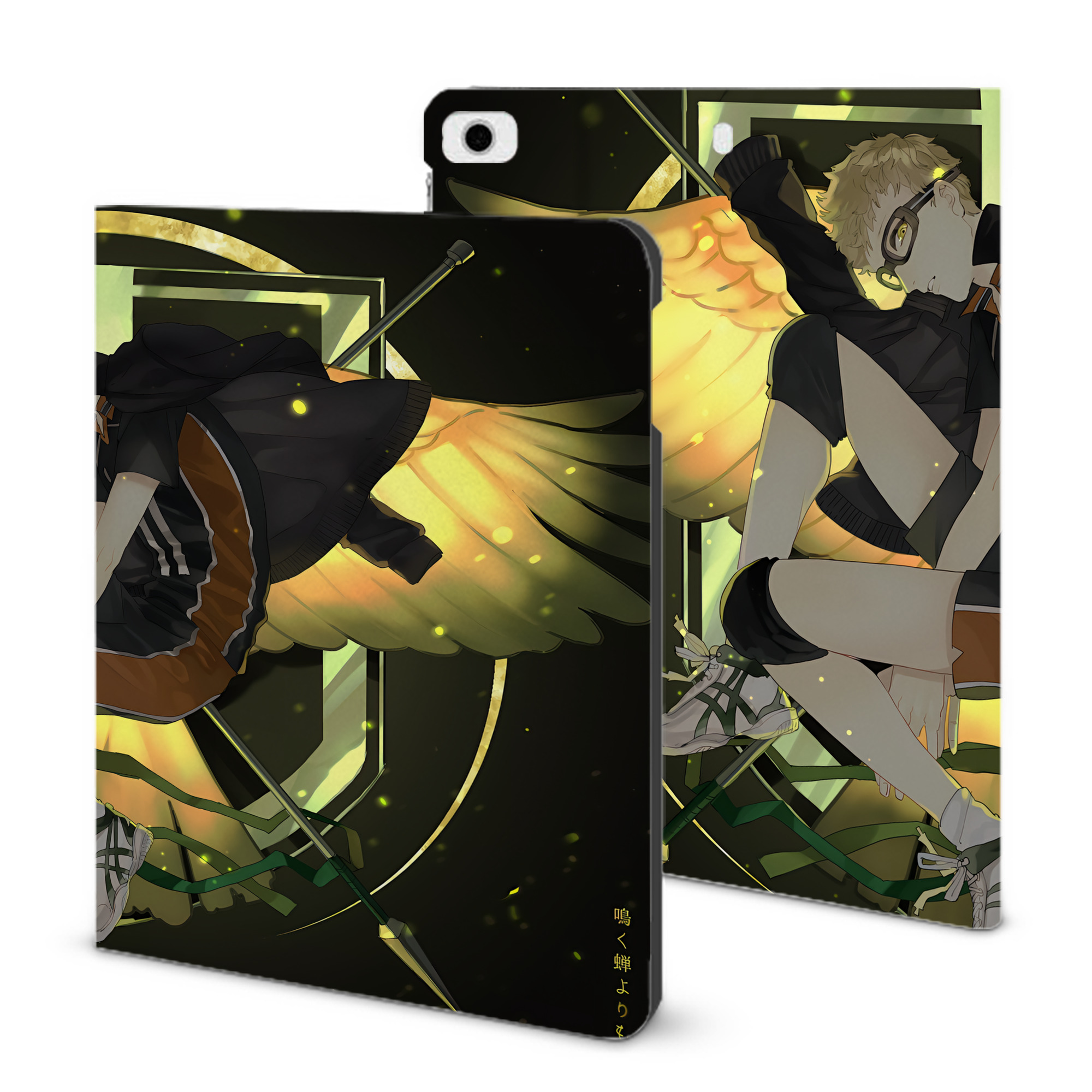 （画像用） ハイキュー!! Haikyu!! IPad ケース ブック型 PUレザー TPU 耐衝撃 軽量 薄型 ペン収納なし 全面保護 IPad 各モデル対応